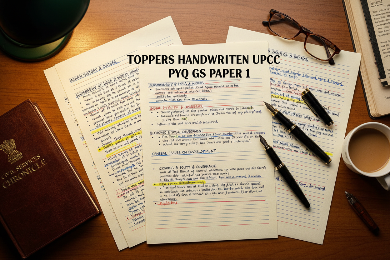 Toppers Handwritten UPSC PYQs GS Paper 1